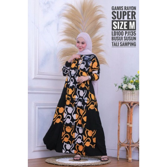 Gamis Twill Rainbow // ori rayon super / Busui / ORI abstrak malaman Gamis syar'i