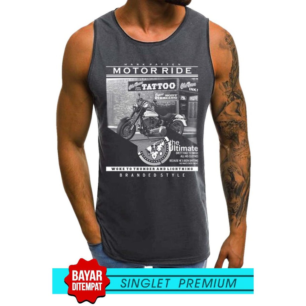 SINGLET LEKBONG PRIA (MOTOR RIDE) / SINGLET LEKBONG GYM /LEKBONG / SINGLET/KAOS DALAM PRIA/KUTANG