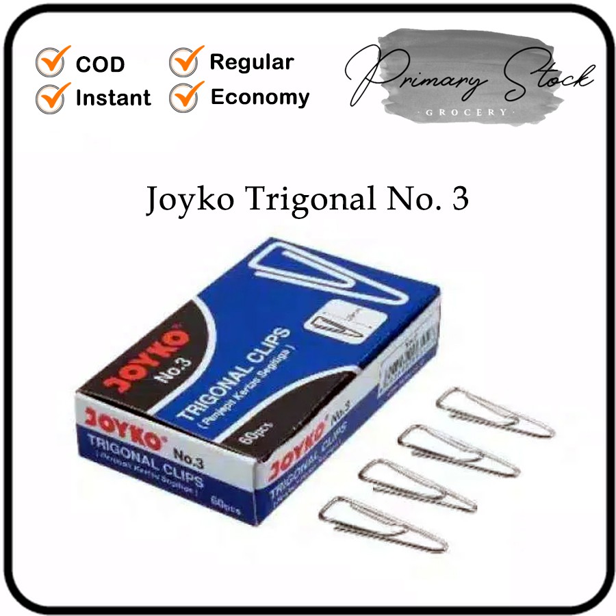 

Paper Clip No.3 Trigonal Clips No.3 Penjepit Kertas Joyko No.3