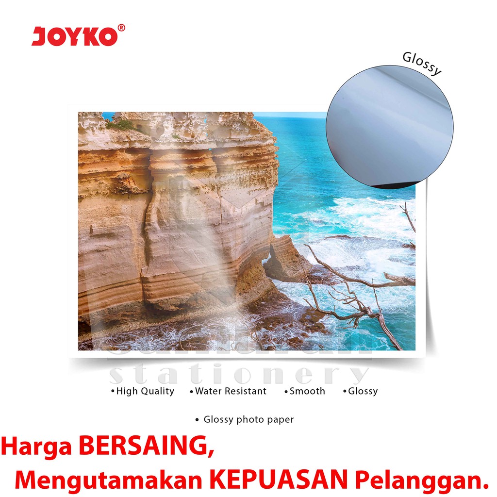 Glossy Paper GSP A4 180 gsm Joyko / Kertas Cetak Foto Mengkilap 180 gram Pak isi 20 Lembar