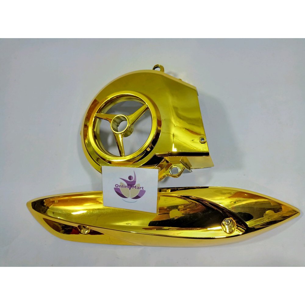 Cover Tutup Kipas Plus Knalpot Mio Sporty Mio Smile Mio GT Mio Lama Gold