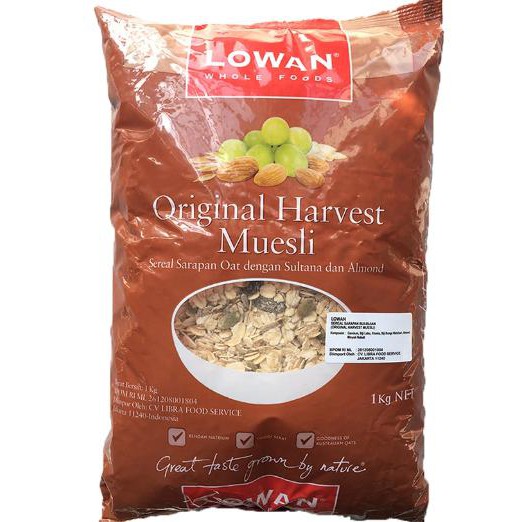 

Hot Produk LOWAN ORIGINAL HARVEST MUESLI (1KG)