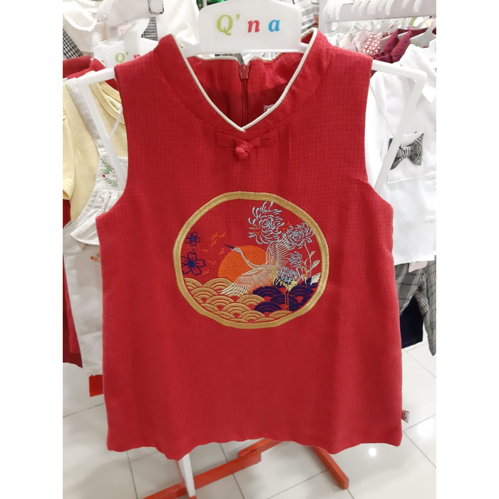 QNA Baju Dress Anak Perempuan Usia 1-4 Tahun Original