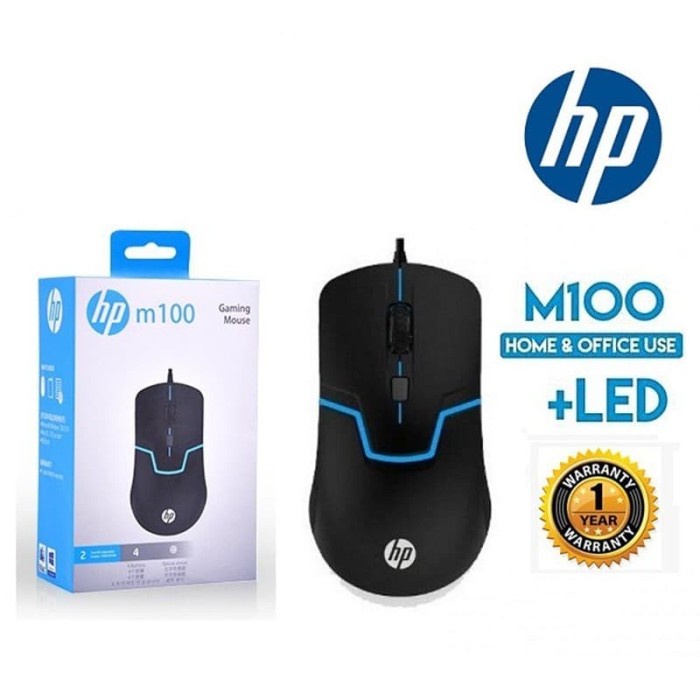 Mouse Murah USB/Kabel l Mouse Gaming HP USB M100 | Mouse Gaming | Gaming Mouse Hp M100 - Hitam