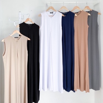 Inner Dress Tanpa Lengan Manset Polos Inner Dress Hitam Inner Tanpa Lengan Inner Panjang Busui Inner Panjang Span Inner Lengan Pendek Inner Panjang Polos Inner Dress Termurah Inner Dalaman Baju Inner Dress Bahan Jersey  FH11