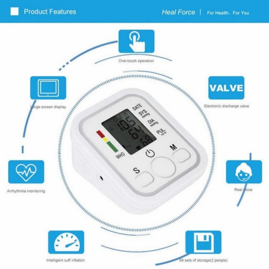 TensiMeter Digital Lengan Tensi Meter Portable Omicron Alat Ukur Tekanan Darah Jziki