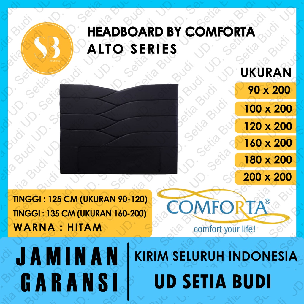 Headboard Alto Kasur Comforta Springbed 200x200 180x200 160x200 120x200 100x200 90x200