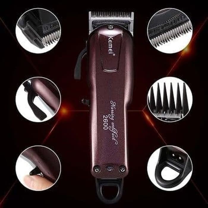 MESIN CUKUR  RAMBUT HAIR CLIPPER CORDLESS KEMEI KM-2600 PISAU CUKUR SUPER TAJAM DAN BERKUALITAS