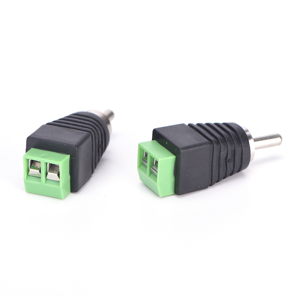 {LUCKID}4 pcs Speaker Wire cable to Audio Male RCA Connector Adapter Jack Plug Hot sale