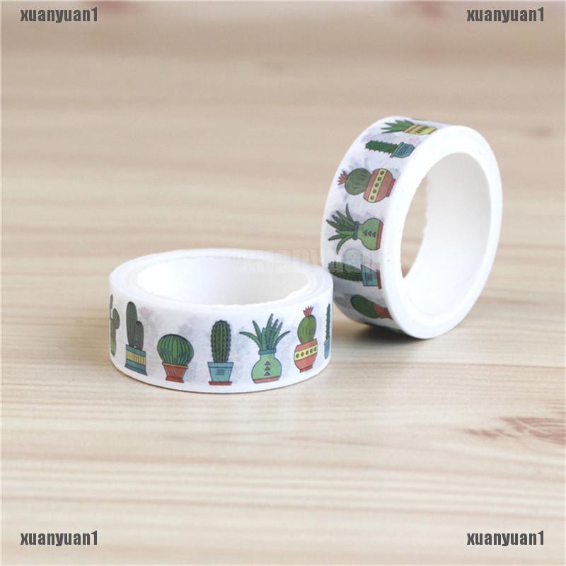 

Xyid Tape / Selotip Washi Gambar Kaktus untuk Dekorasi Scrapbook DIY