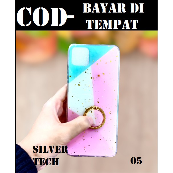 SOFTCASE EPOXY GLITTER + RING REALME C11 / XIAOMI  REDMI NOTE 9 / REDMI NOTE 9 PRO / REDMI 9A