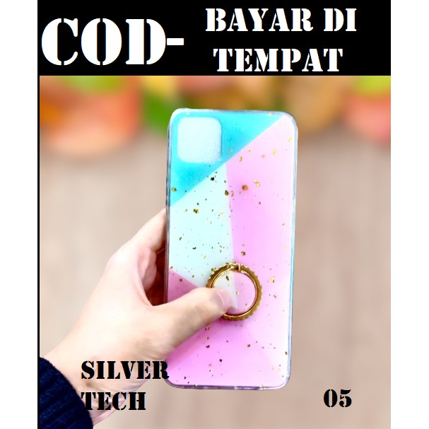 SOFTCASE EPOXY GLITTER + RING REALME C11 / XIAOMI  REDMI NOTE 9 / REDMI NOTE 9 PRO / REDMI 9A