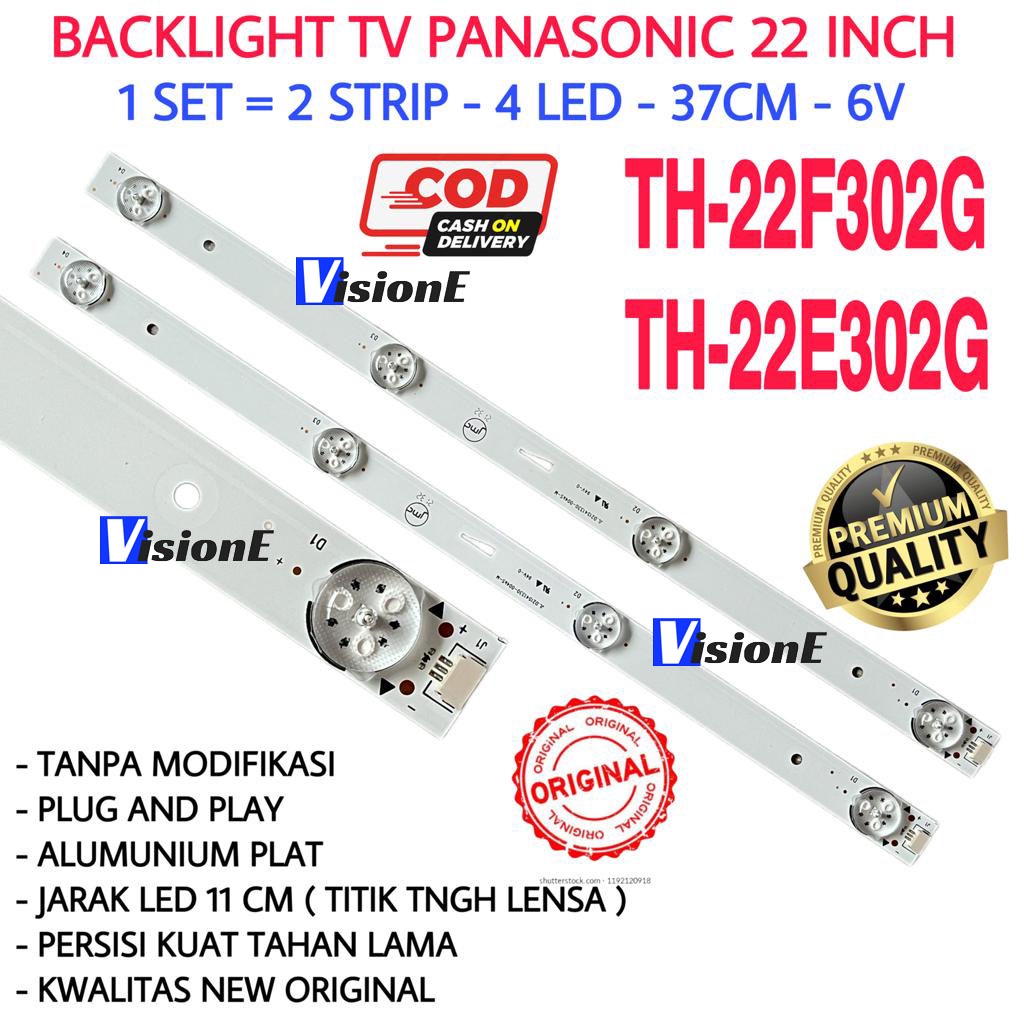 BACKLIGHT LED TV PANASONIC 22 INCH 22F302G 22E302G TH-22F302G TH-22E302G TH22E302G TH22F302G 22F302 22E302 LAMPU BL 22 INCH