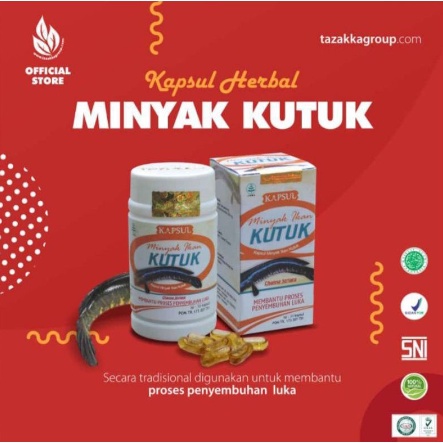 KAPSUL MINYAK IKAN KUTUK 30 KAPSUL ALBUMIN ASLI TAZAKKA CEPAT MENYEMBUHKAN LUKA OPERASI