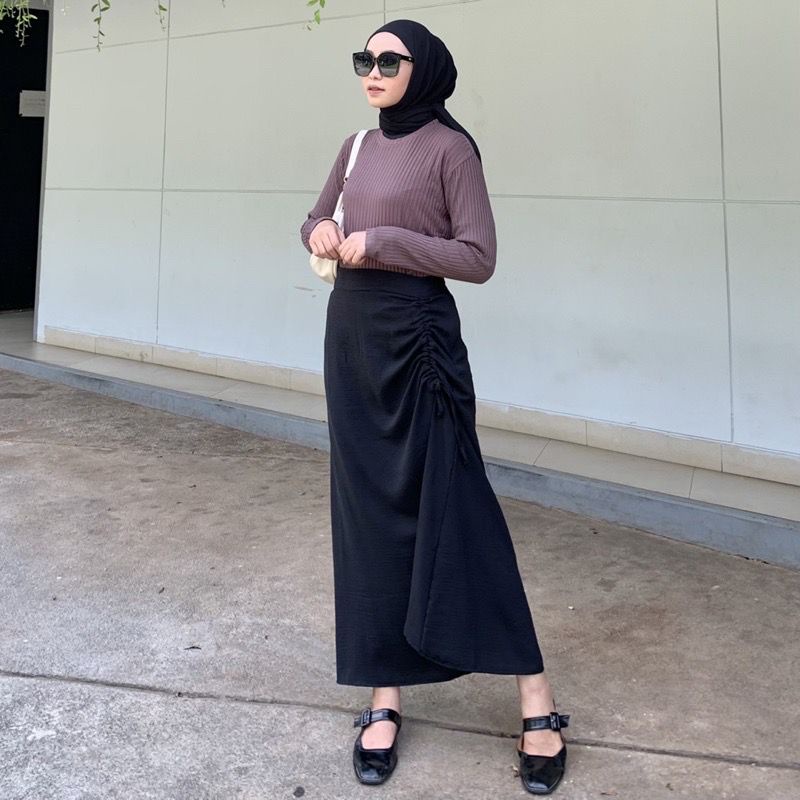 1KG MUAT 5PCS | KARIN JOSEP SKIRT ROK SERUT AIRFLOW CRINKL EOOTD ALA SELEBGRAM FASHION GROSIR