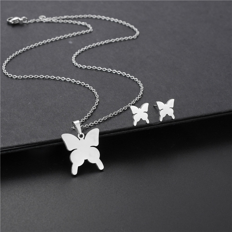 Ornamen Kupu-Kupu Bahan Stainless Steel Gaya Jepang Dan Korea Untuk Wanita Butterfly K