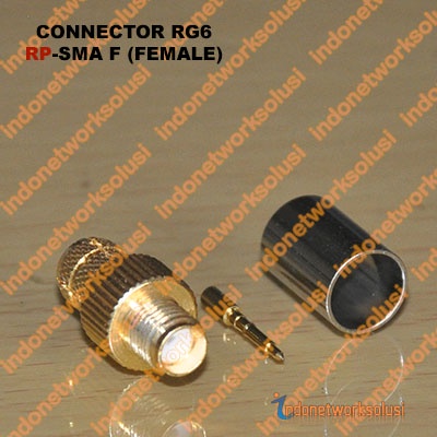 KONEKTOR CONNECTOR RG6 RP-SMA F (FEMALE)