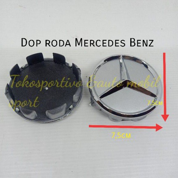 Dop roda Tutup As roda Tutup velg Tutup Dop Mencedes Benz / mercyz warna silver+logo chrome