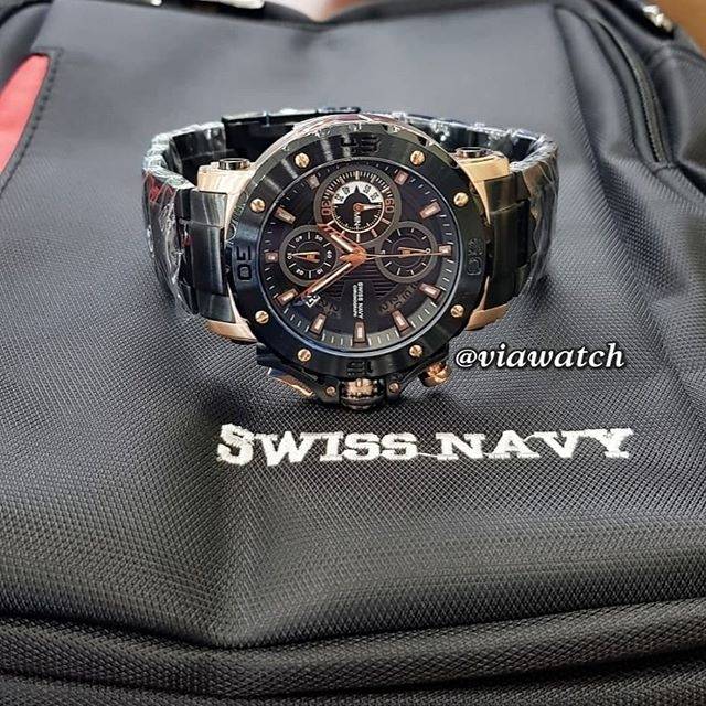 SWISS NAVY SN 8932 MEN BLACK GOLD