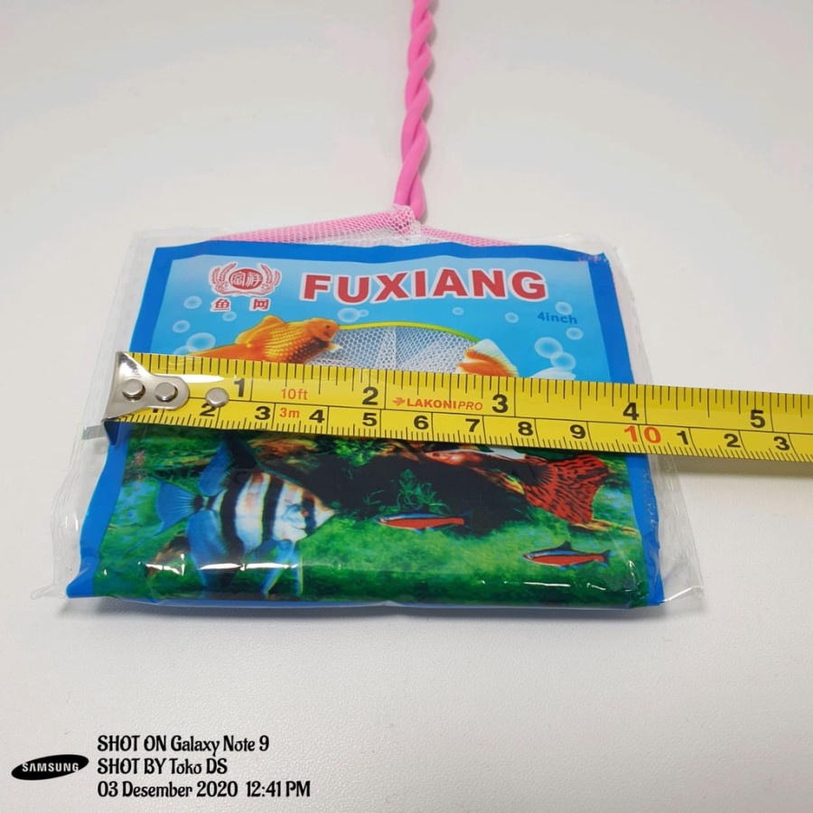 Serokan ikan 4inch - saringan cidukan jaring kain gagang saring ikan