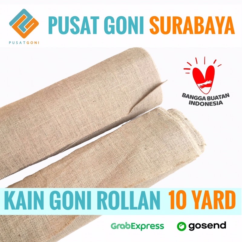 KAIN GONI ROLL 10YARD - KAIN BURLAP - DEKORASI RUMAH - BAHAN TAS - KAIN GONI MURAH - KAIN ALAS MAHAR