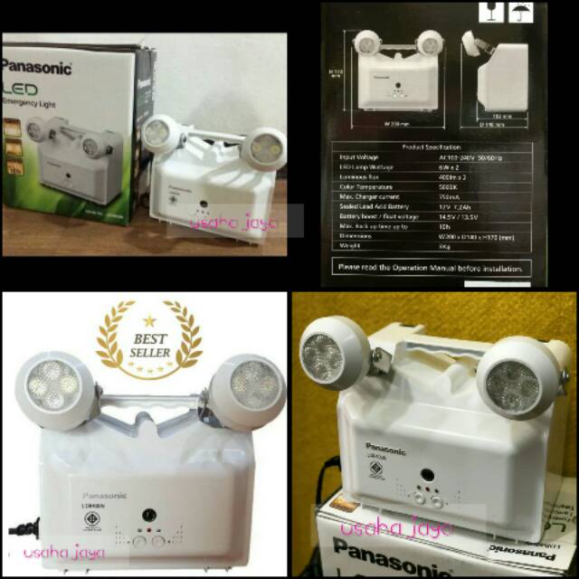 Lampu emergency led panasonic asli LDR 400 darurat lamp mata kucing