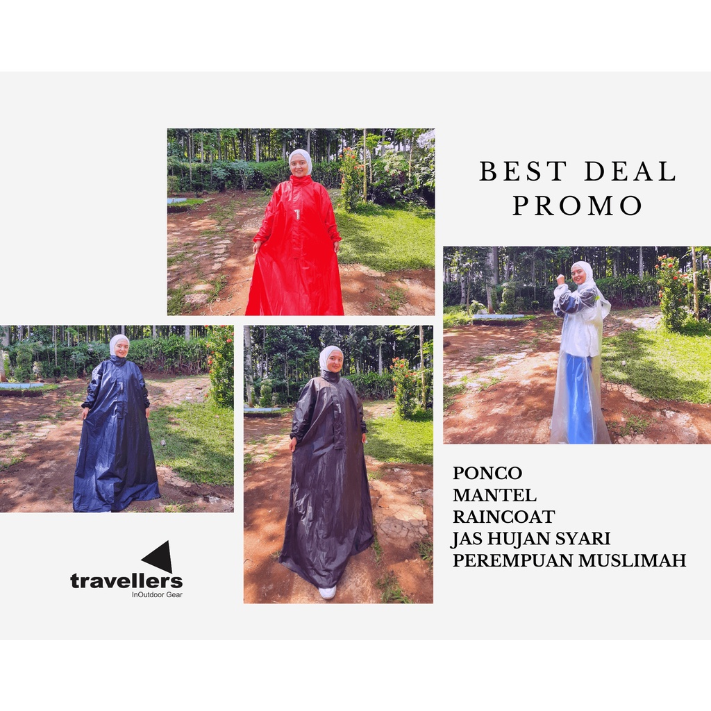 Jas Hujan Gamis Syari Pink
