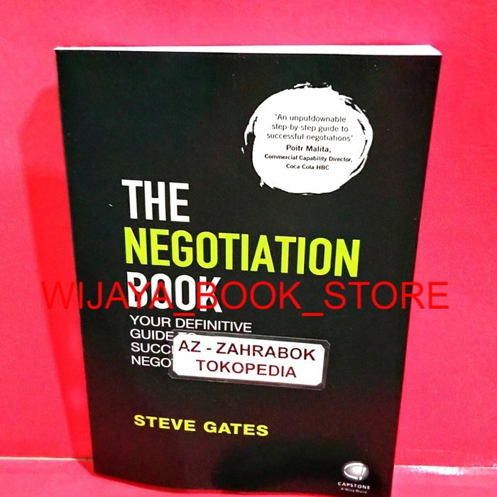 Jual THE NEGOTIATION BOOK-steve Gates | Shopee Indonesia