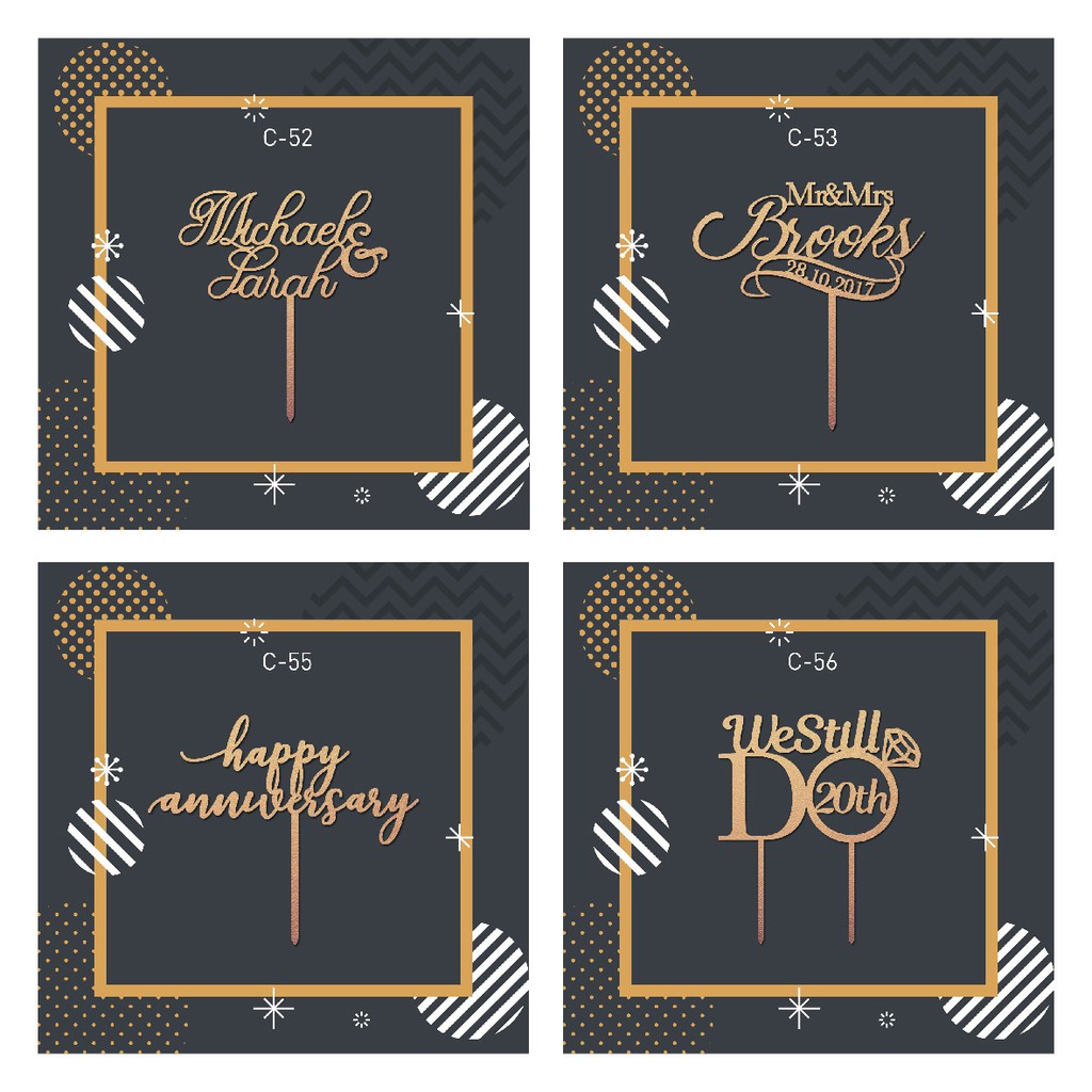 

Couple Caketopper Akrilik | Bisa Custom Tulisan