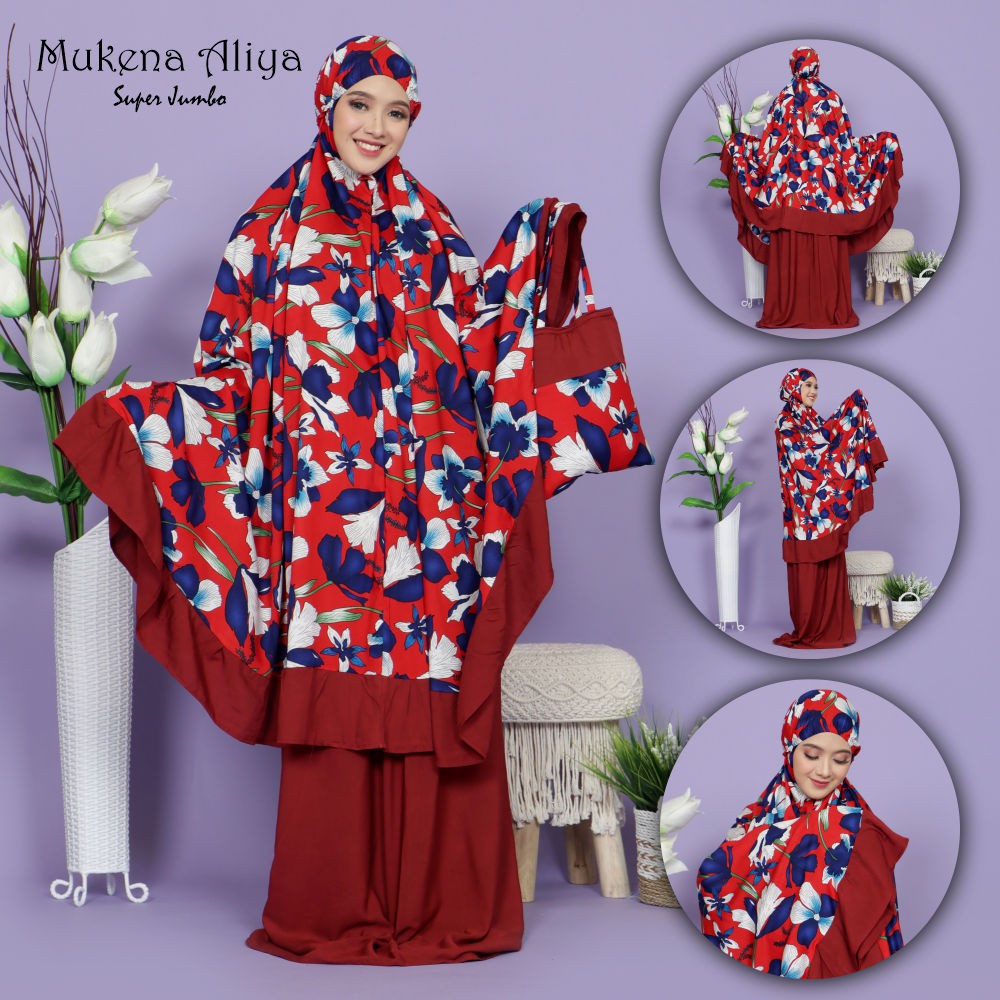 Mukena Bali Aliya Super Jumbo Untuk Dewasa Dan Remaja Bahan Rayon Premium Murah dan Terbaru