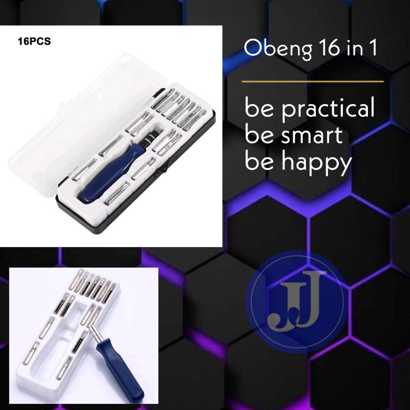 Obeng Set 16 in 1 Screwdriver Handphone Electronic Toys