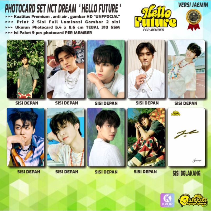 PHOTOCARD SET PC NCT DREAM // MEMBER // HELLO FUTURE