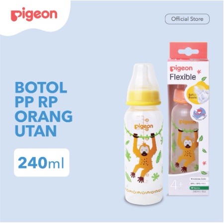 PIGEON BOTTLE PP RP 240 ML W/S TYPE SILICONE NIPPLE