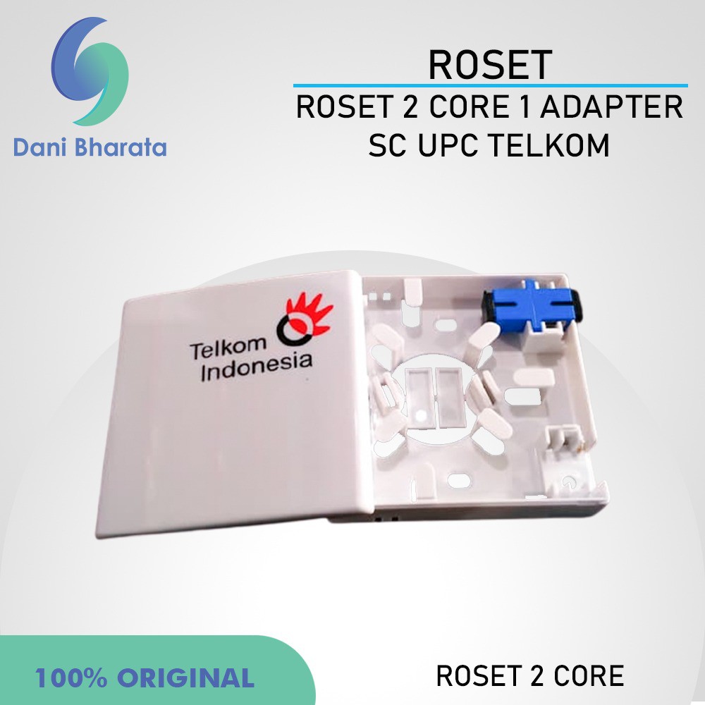 Roset 2 Core Logo Telkom 1 Adapter SC UPC Fiber Optik [𝗛𝗶𝗴𝗵 𝗤𝘂𝗮𝗹𝗶𝘁𝘆]