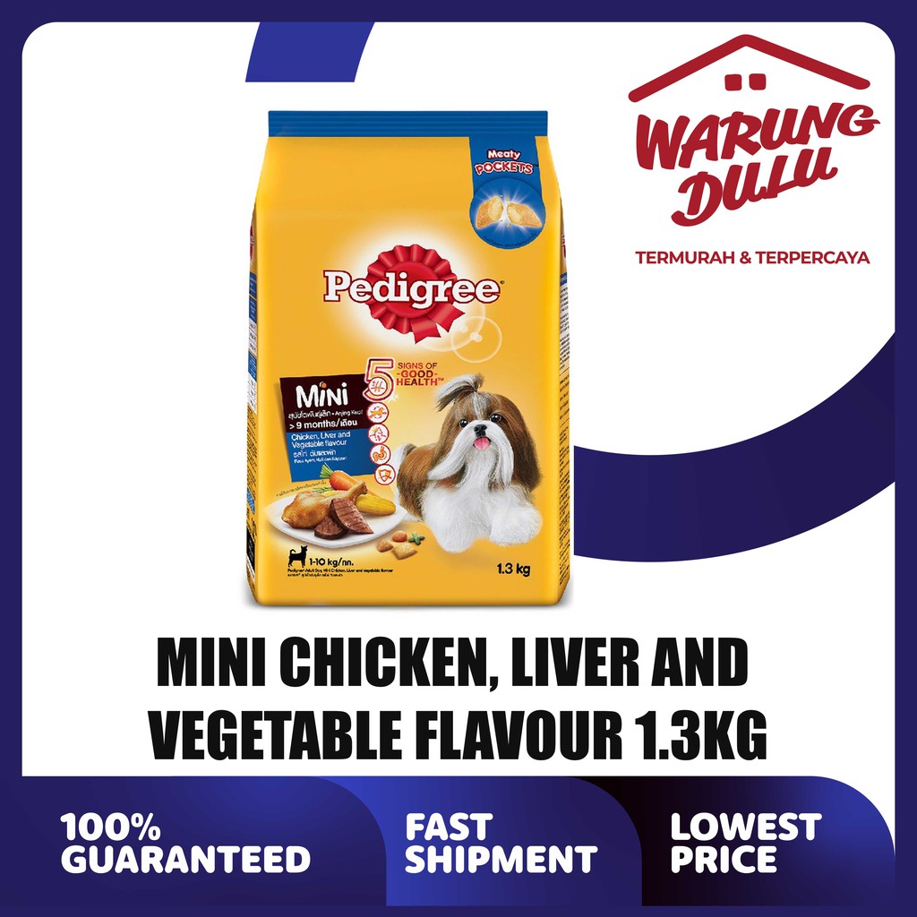 PEDIGREE MINI CHICKEN LIVER &amp; VEG 1.3KG