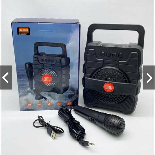 Speaker Bluetooth BS- 168A + Mic Karaoke Portable Wireless