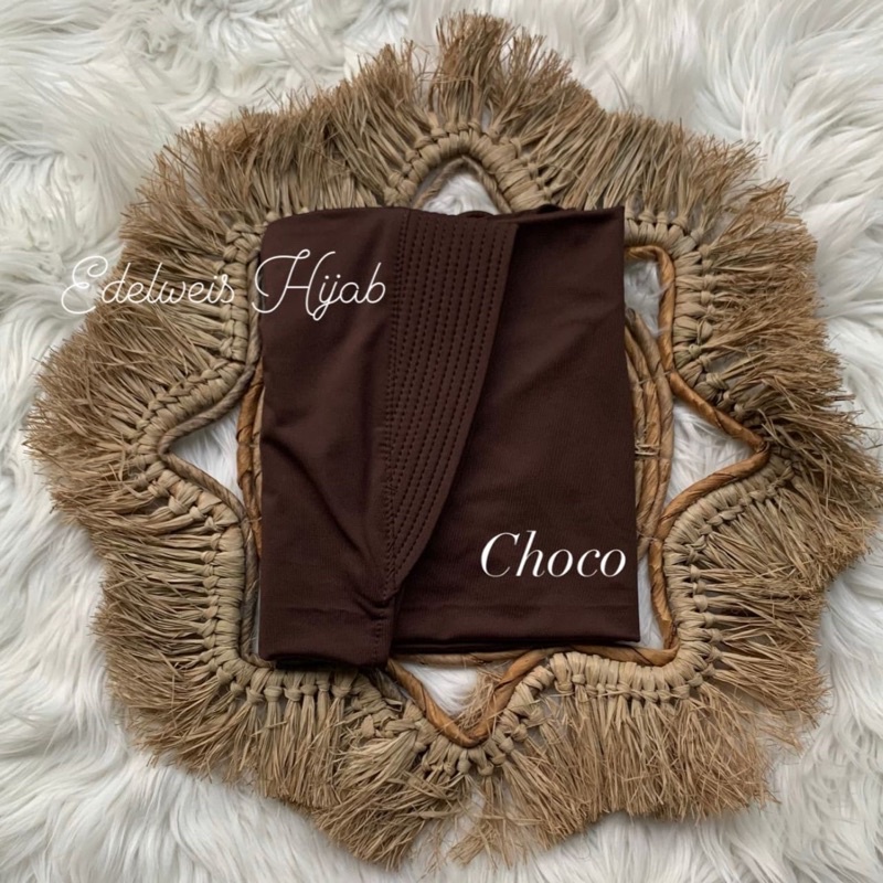 Bergo Hamidah ( ORI ) / Bergo Jersey Menutup Dada / Hijab Instan Jersey-Choco/pramuka
