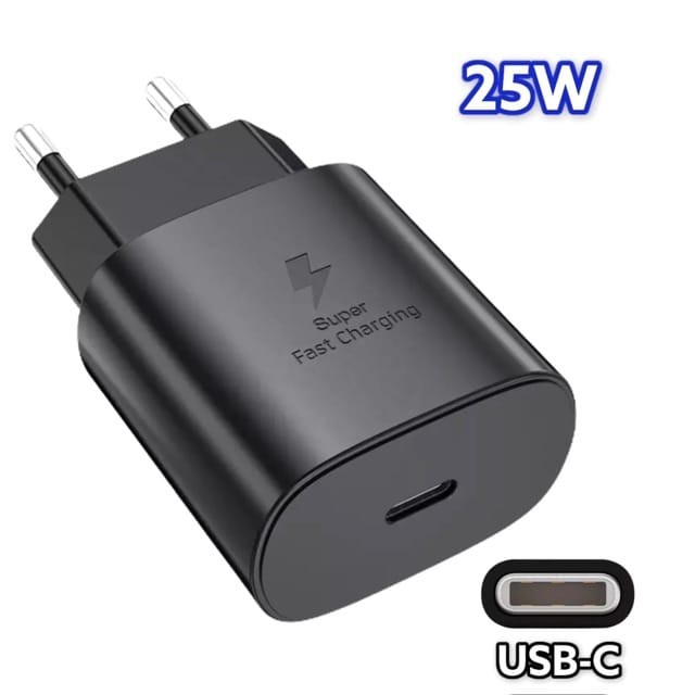 ADAPTOR TRAVEL CHARGER Samsung USB-C 25W Super Fast Charging ORIGINAL 100% BERGARANSI