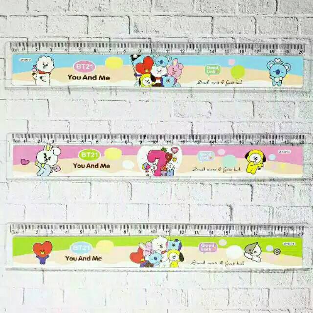 

Penggaris BT21 plastik 20cm