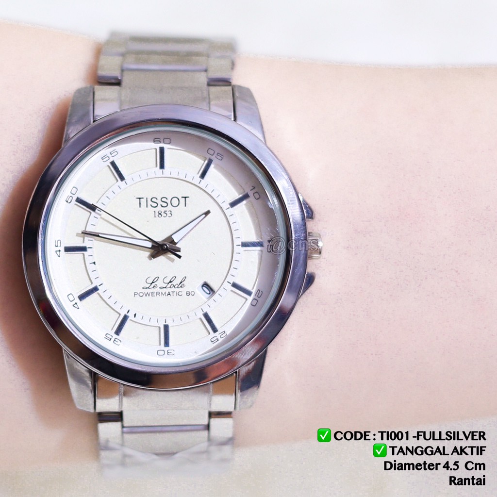 Jam tangan Couple rantai stainless tanggal aktif fashion cewek cowok pasangan TS001