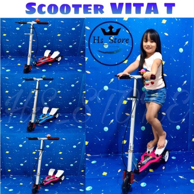 SCOOTER PEDAL VITA/ SCOOTER PEDAL BESI /SCOTER ANAK / SKUTER ANAK/ SCOOTER INJAK/ SCOOTER RODA NYALA