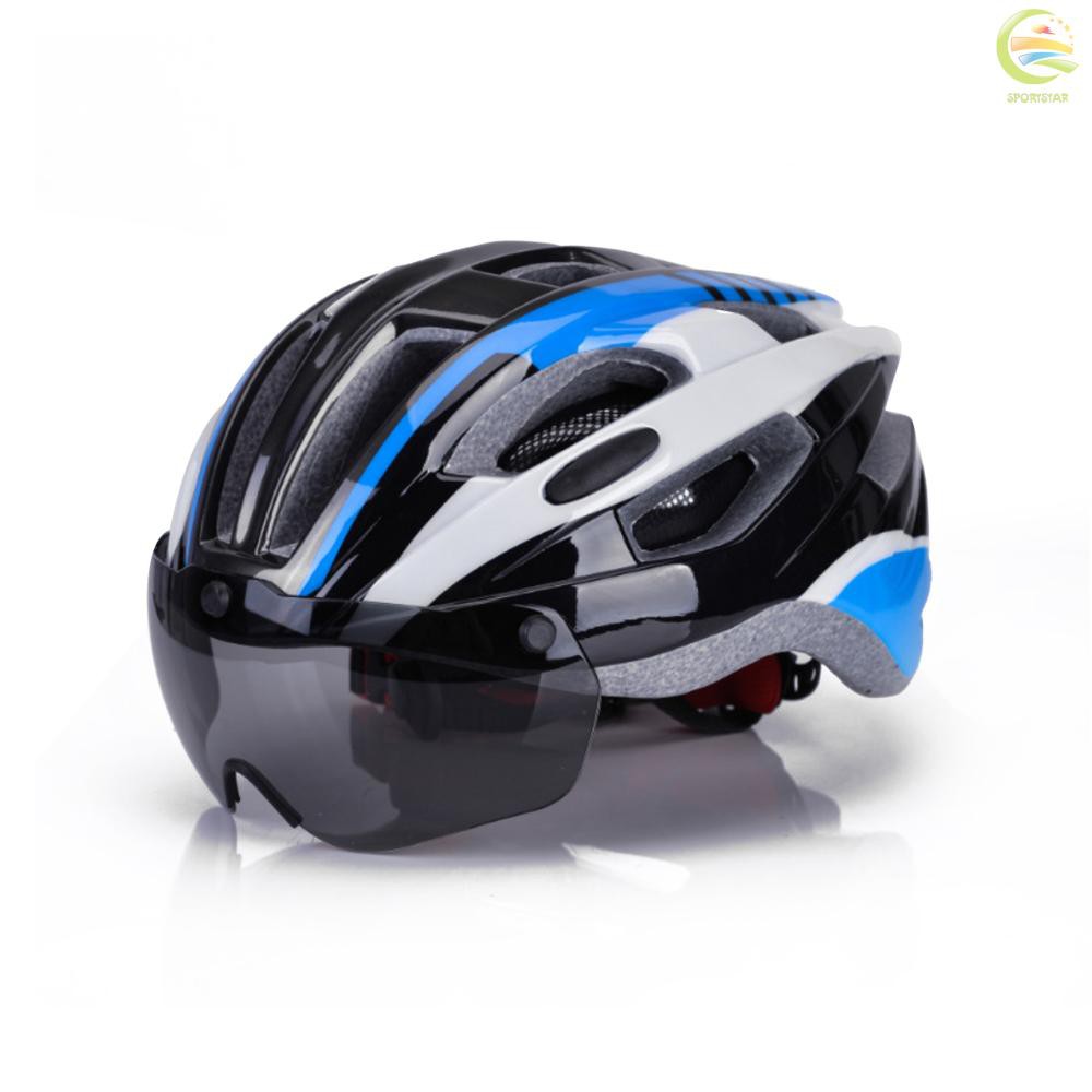 bicycle helmet with goggles