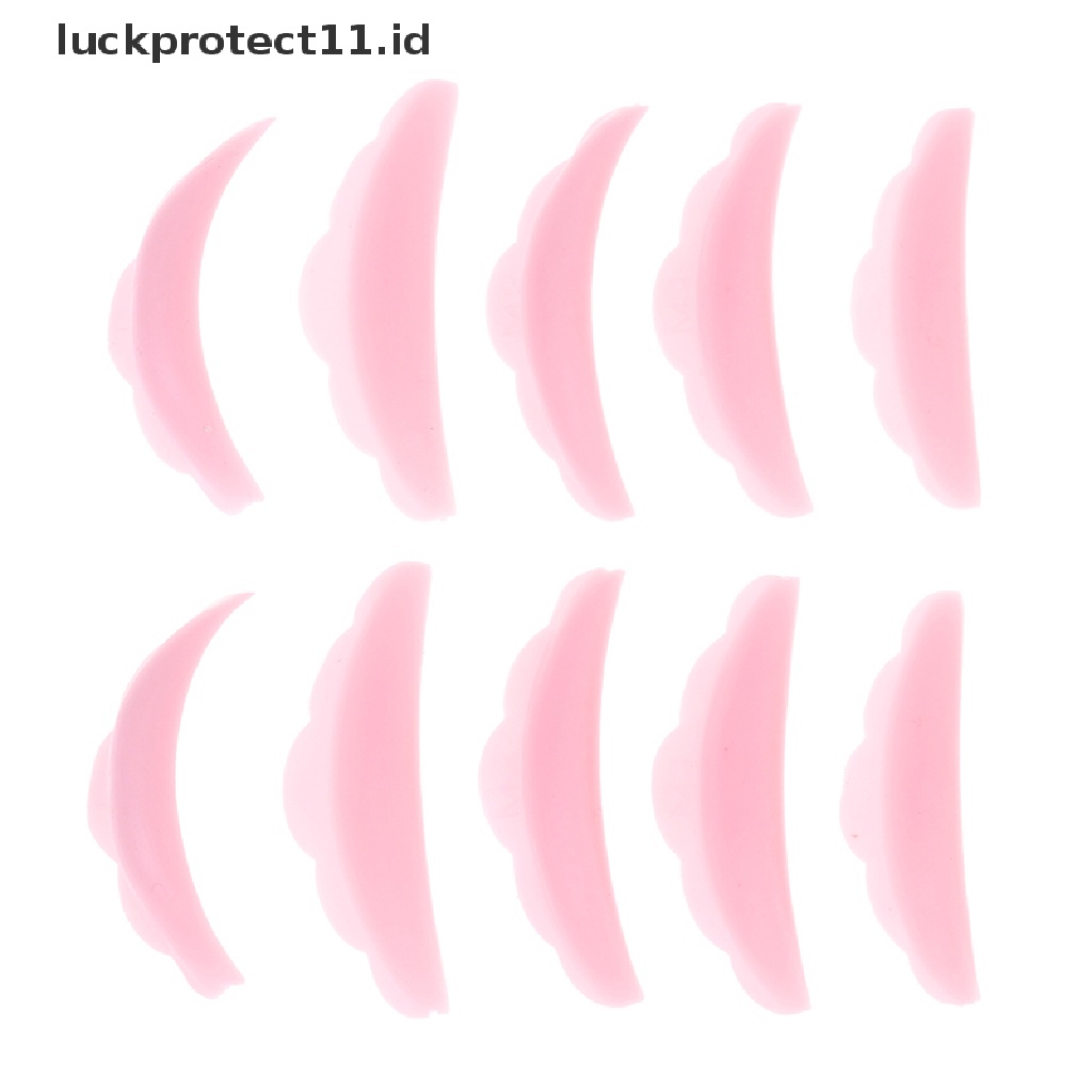 &lt; Luckprotect11.Id &gt; 10pcs/Set Holder Pad Bulu Mata Bahan Silikon Untuk Eyelash