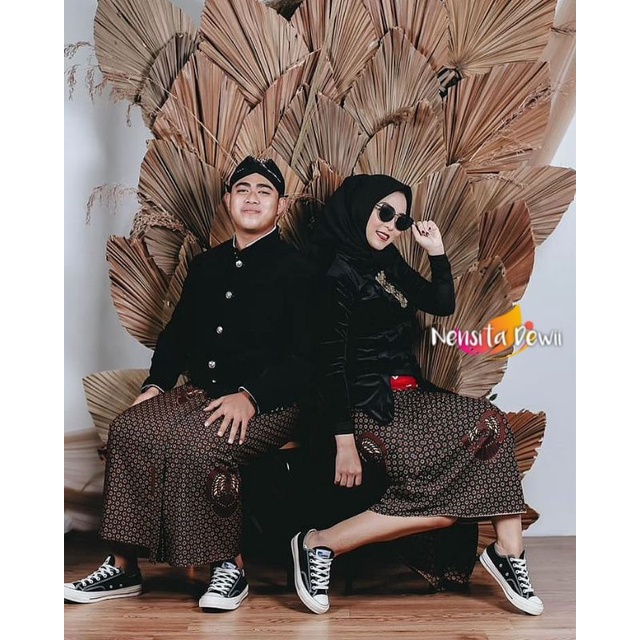 Set Baju Prewedding / Baju Couple Adat Jawa - Jogja, Motif Truntum Garuda