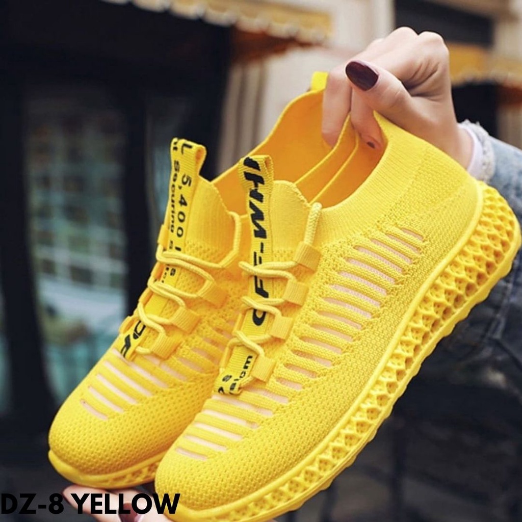 SEPATU SNEAKERS TALI WANITA IMPORT KANVAS FLYKNIT BREATHABLE CANTIK ELASTIS NYAMAN ELEGAN KUALITAS BAGUS DZ8