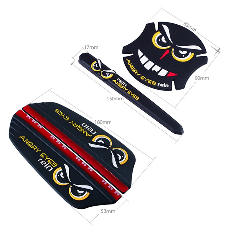 4pieces Stiker Strip Pelindung Pintu Mobil Bahan Karet Anti Tabrakan Untuk Perodua Proton Honda Toyota Nissan