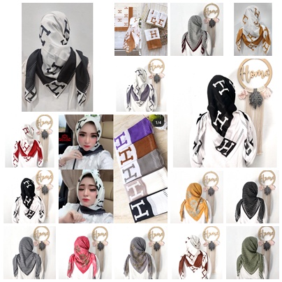 JILBAB SEGIEMPAT VOAL MOTIF H HS DORA LASABEL KEYZ HIJAB KH0016