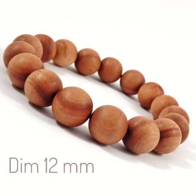 Gelang Original Kayu Cendana Wangi Diameter 11 Mm Kualitas Pilihan