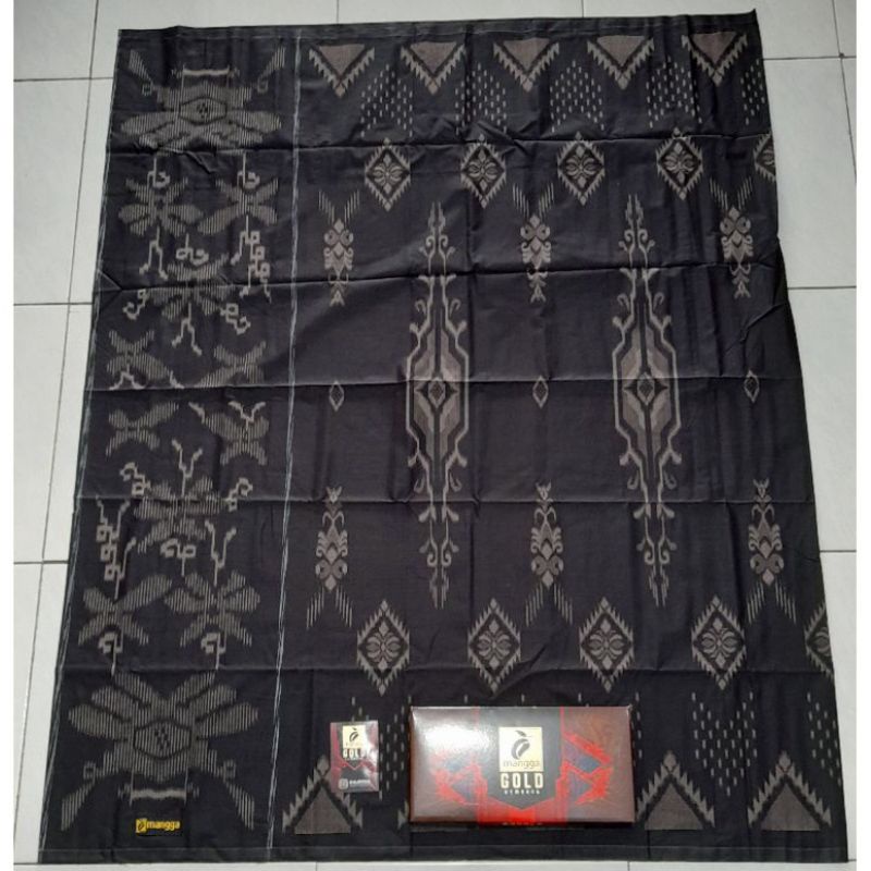 SARUNG MANGGA GOLD KEMBANG BATIK,MOTIF BALI BAHAN TEBAL HALUS DAN LEMBUT