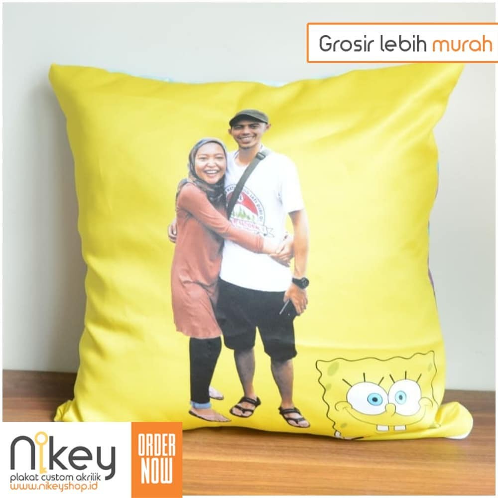 Bantal Custom Velboa Drill Desain Custom Hadiah Ultah Hadiah Pernikahan Kado Wisuda BL-0002